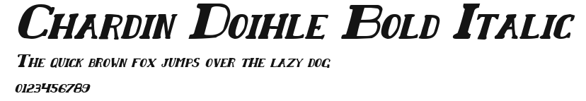 Chardin Doihle Bold Italic Preview