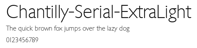 Chantilly-Serial-ExtraLight Preview