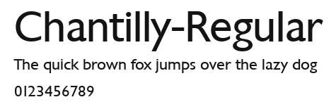 Chantilly-Regular Preview