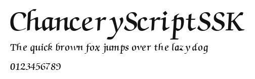 ChanceryScriptSSK Preview