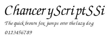 ChanceryScriptSSi Preview
