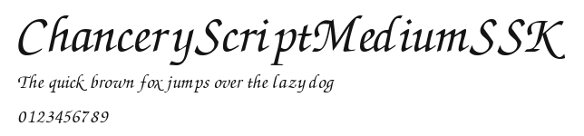 ChanceryScriptMediumSSK Preview