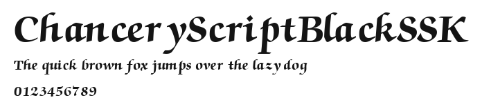 ChanceryScriptBlackSSK Preview