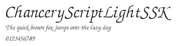 ChanceryScriptLightSSK Preview