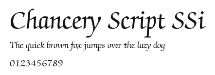 Chancery Script SSi Preview