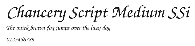 Chancery Script Medium SSi Preview