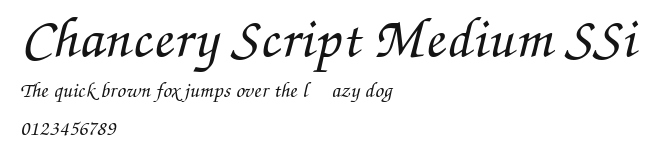 Chancery Script Medium SSi Preview