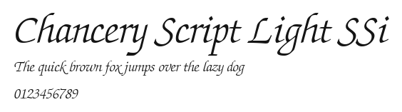 Chancery Script Light SSi Preview