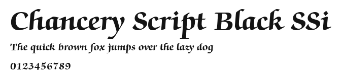 Chancery Script Black SSi Preview