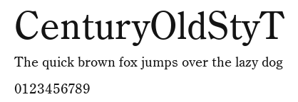 CenturyOldStyT Preview