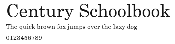 Century Schoolbook Preview
