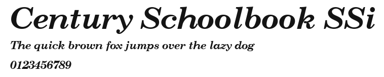 Century Schoolbook SSi Preview