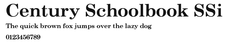 Century Schoolbook SSi Preview