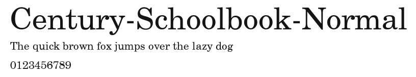 Century-Schoolbook-Normal Preview