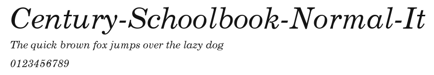Century-Schoolbook-Normal-It Preview