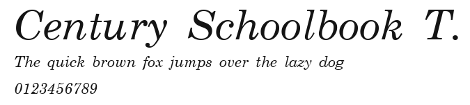 Century Schoolbook T. Preview