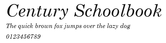 Century Schoolbook Preview