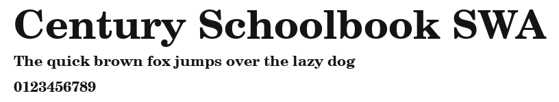 Century Schoolbook SWA Preview