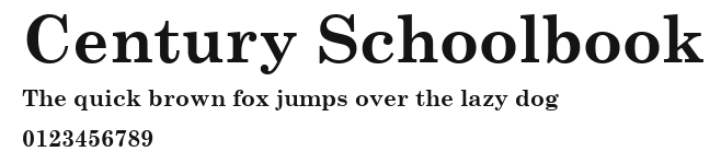 Century Schoolbook Preview