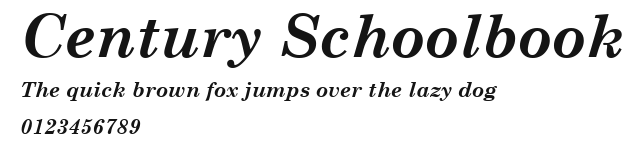 Century Schoolbook Preview