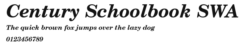 Century Schoolbook SWA Preview