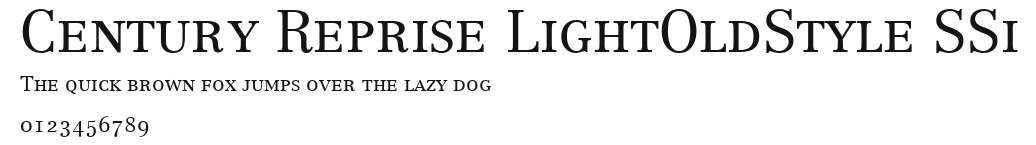 Century Reprise LightOldStyle SSi Preview