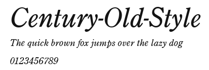Century-Old-Style Preview