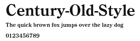 Century-Old-Style Preview