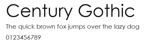 Century Gothic Preview