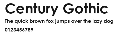 Century Gothic Preview