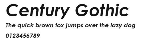 Century Gothic Preview