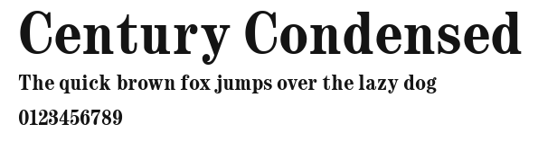 Century Condensed Preview