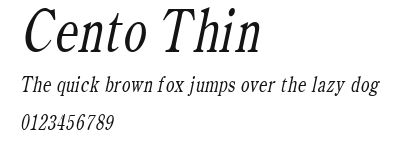 Cento Thin Preview