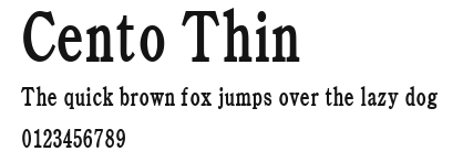 Cento Thin Preview