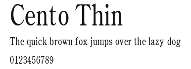 Cento Thin Preview