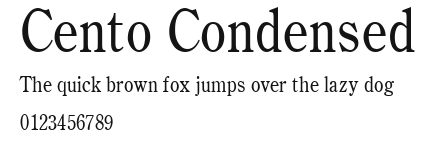 Cento Condensed Preview