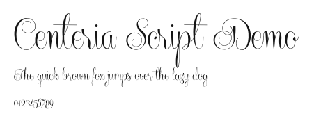 Centeria Script Demo Preview