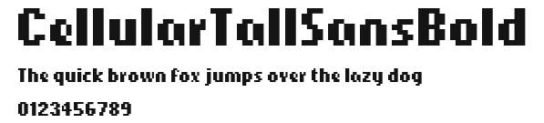 CellularTallSansBold Preview