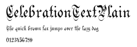 CelebrationTextPlain Preview