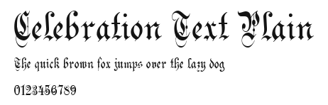 Celebration Text Plain Preview