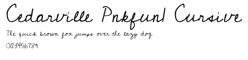 Cedarville Pnkfun1 Cursive Preview
