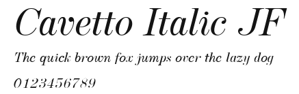 Cavetto Italic JF Preview