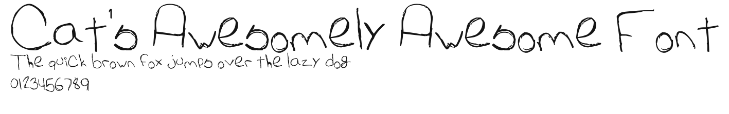 Cat's Awesomely Awesome Font Preview
