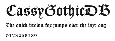 CassyGothicDB Preview