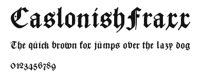 CaslonishFraxx Preview