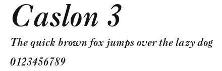 Caslon 3 Preview