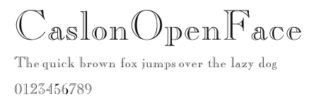 CaslonOpenFace Preview