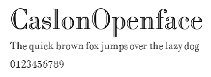 CaslonOpenface Preview