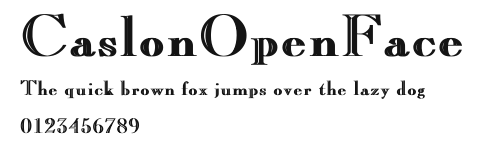 CaslonOpenFace Preview
