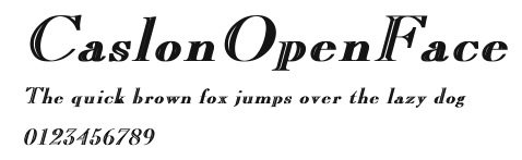 CaslonOpenFace Preview